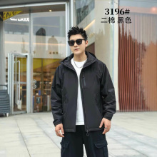 25年秋冬新款户外运动防风防水防污三防连帽外套男冲锋衣棉服时尚