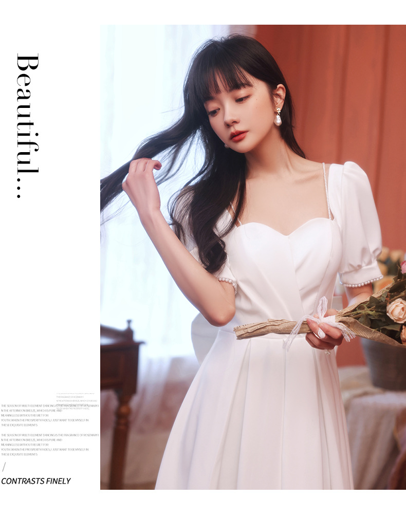 D8524 1050K VÁY ĐẦM LIỀN THÂN NỮ GUSNKCL MÙA XUÂN THU ĐÔNG DÙNG TRONG LỄ CƯỚI THỜI TRANG NỮ G03 SẢN PHẨM MỚI