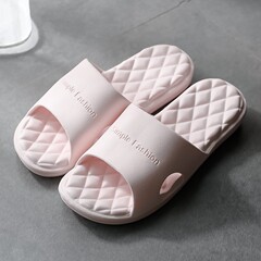 女性用夏のホームサンダル屋内滑り止めソフトボトムバスルーム入浴ホームアウトドアウェアカップルスタイルプラスチック通気性