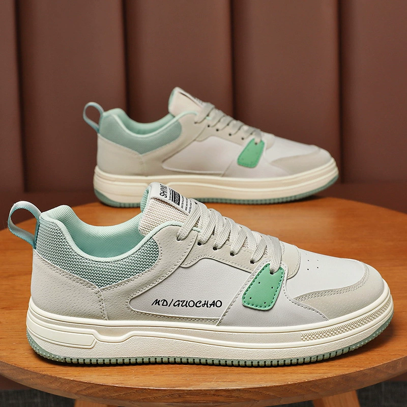 Весенняя мужская обувь, новые дышащие парусиновые туфли, мужская корейская версия, универсальные белые туфли, спортивная обувь на толстой подошве, повседневная обувь, кроссовки