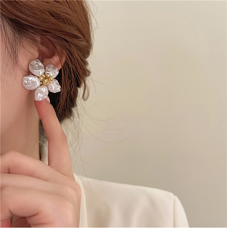 Ear Studs Classification 1 Pair Elegant Glam Sweet Flower Imitation Pearl Ear Studs