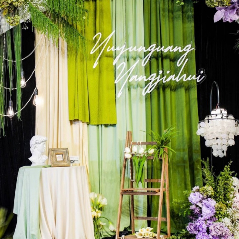 Tela de fondo, cortina, decoración de arco, decoración de boda de seda de leche, tela para techo de escenario, cortina de gasa para decoración de bodas