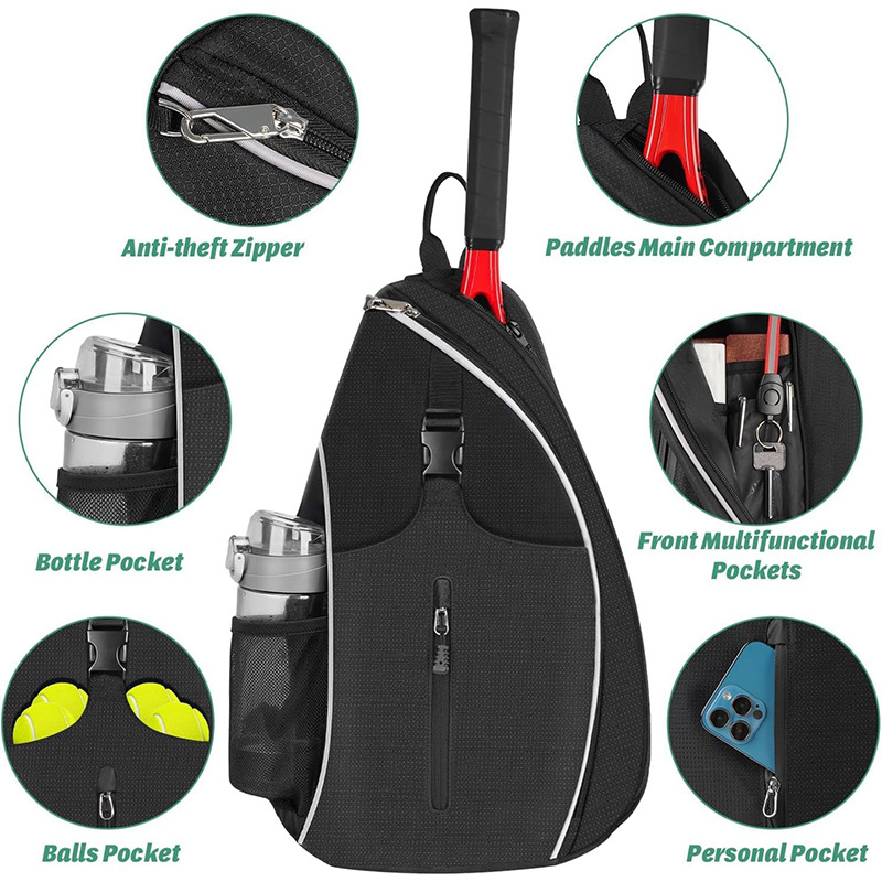 Bolsa cruzada para deportes – impermeable, múltiples compartimentos image 4