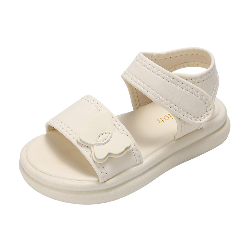 Zapatos casuales de moda de niñas versátiles 2026 verano nuevos niños sandalias de dedos abiertos huecos zapatos de princesa mariposa