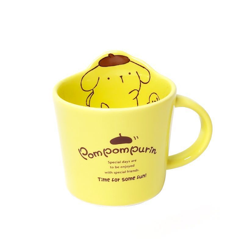 MINISO famosa serie de productos de calidad Sanliogou, tazas de cerámica para perros, tazas de marca para parejas, tazas de agua, dibujos animados lindos