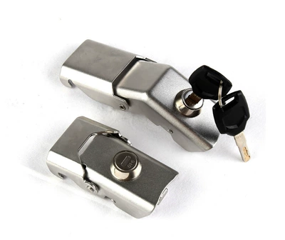 Motorcycle modified aluminum alloy trunk factory original accessories upper and lower locks lock cylinder accessories trunk matching locks (Motorcycle trunk) - upper-and-lower-lock-set