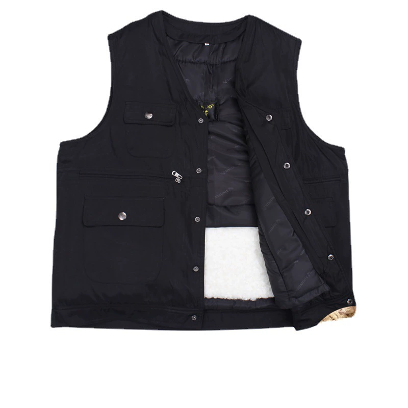Оптовая Продажа с фабрики, жилет из овчины, свободное лицо, мужской меховой интегрированный жилет, теплый морозостойкий