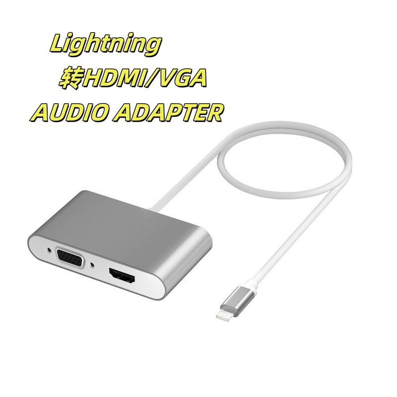 Suitable for Apple Mobile Phones, Tablets, Android HDMI Vga Adapter, Same-Screen Converter Adapter