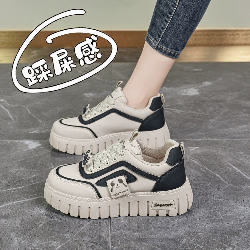 Женская обувь 2025 весна новый стиль платформа спортивные туфли на толстой подошве, не утомляющие ноги, мягкая подошва, большие размеры 41-43, обувь для беременных, размер 42