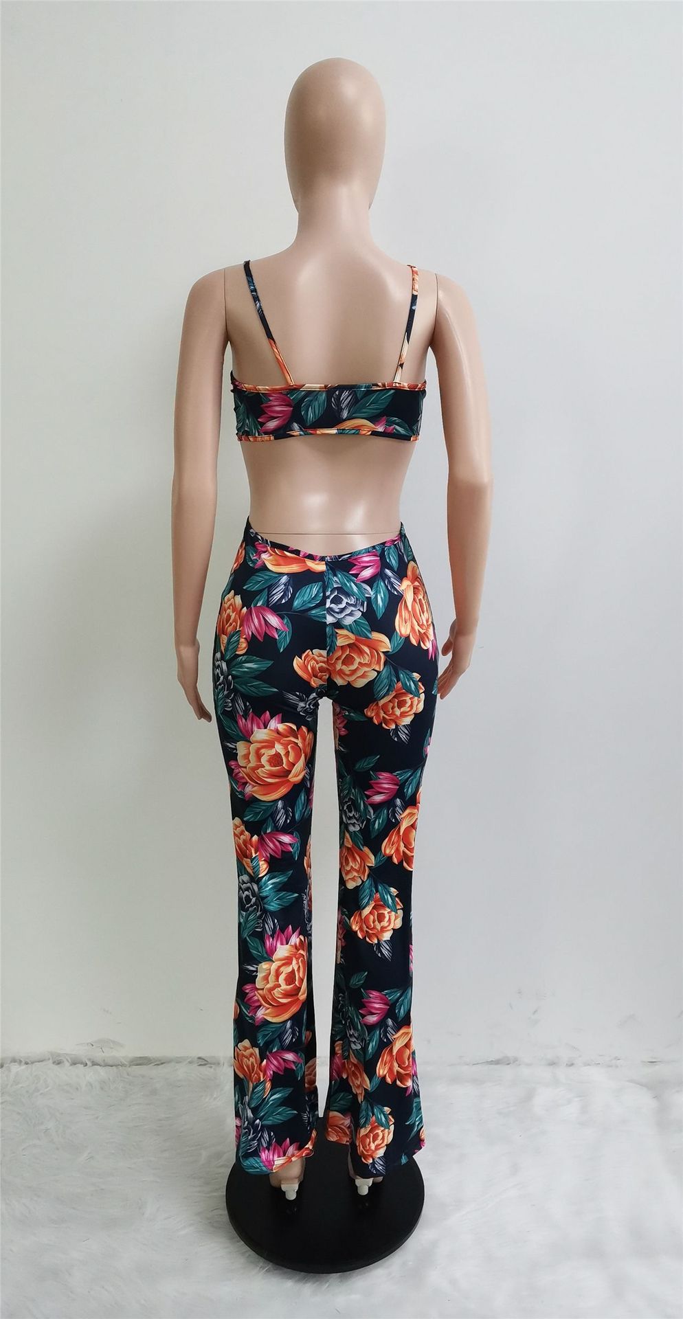 Women Clothing Spring Summer Beach Vacation Tube Top Hollow Out Cutout Jumpsuit