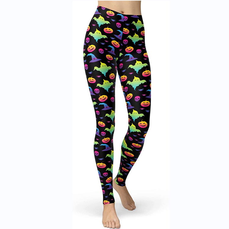 Abbigliamento da donna multicolore stampato slim fit fianchi sollevamento snellente grandi dimensioni corsa yoga fitness leggings_voghion.com