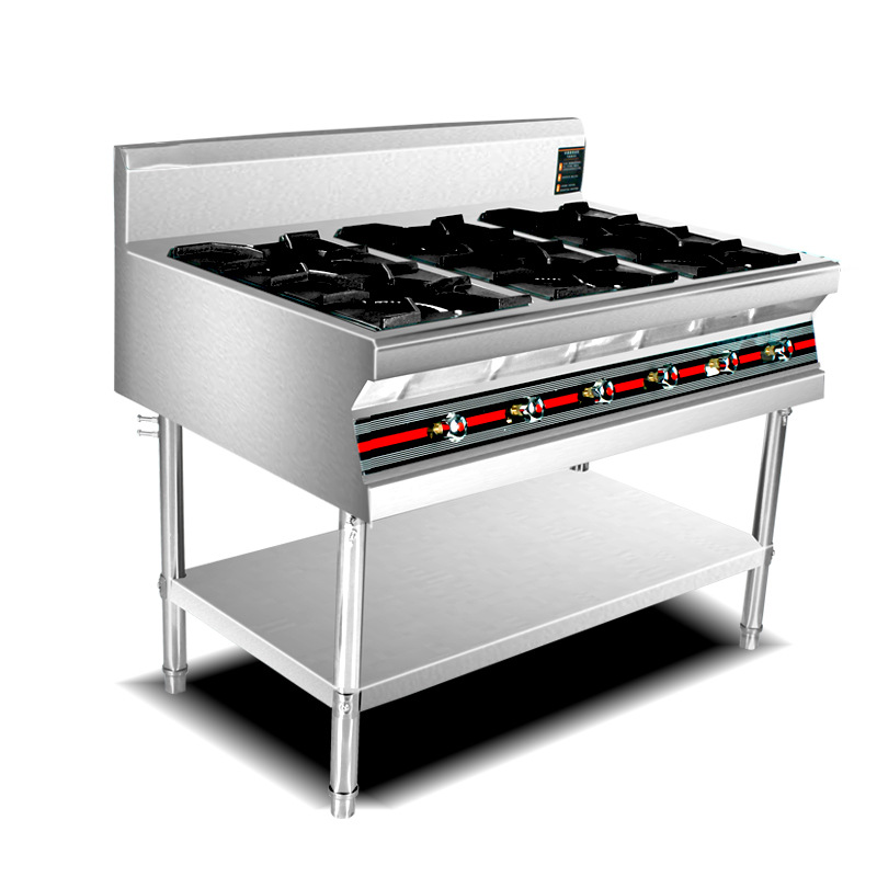 商用广式单排煲仔炉猛火汤炉天然气三眼四孔六八多头砂锅煤气灶