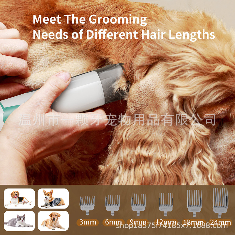 犬猫用クロスボーダーペット7in1シェーバー、プロ用電動バリカン、多機能ヘアトリマー、足剃り、電動バリカン|undefined