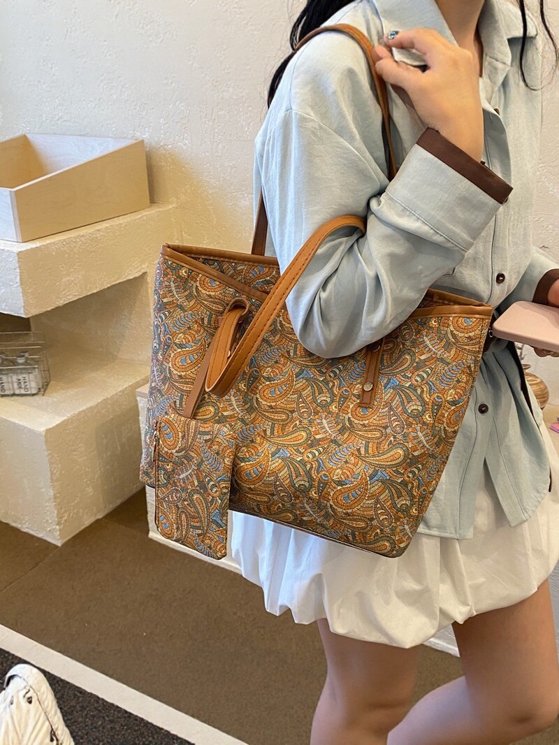 Bolso de venta caliente 2026 nuevo retrógrado impresión bolso especial de mujer gran capacidad de viaje bolso de hombro bolso de mano de alta calidad