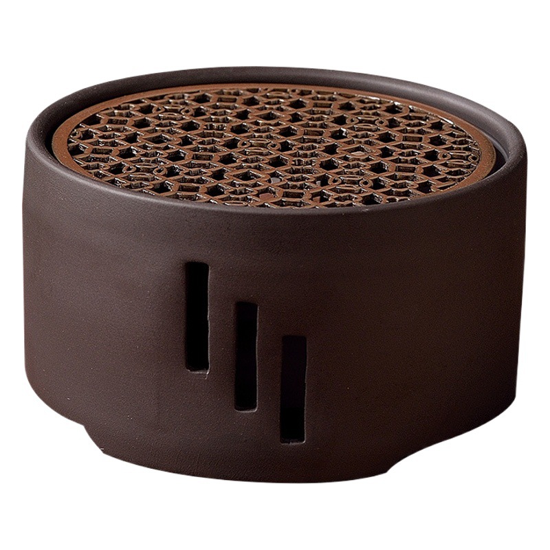 Nueva creativa púrpura arena cinabrio hornear tetera hogar té calentador chino leche calentador