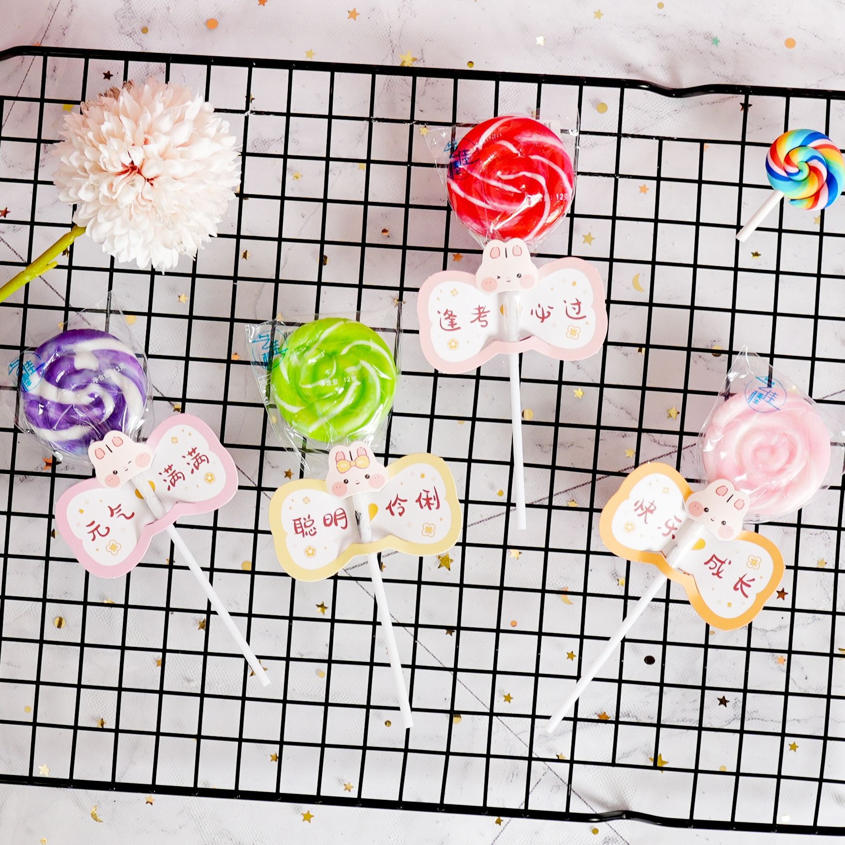 다채로운 롤리팝 48 48 영감을주는 판지