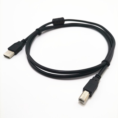 Real Magnetic Ring USB Printer Cable 1.5M Computer Extension Pure Copper Printer Black Square Connector Printer Data Cable