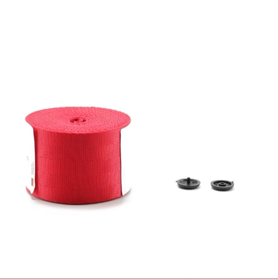 Car Seat Belt National Standard Seat Belt 4.8cm Wide High Quality Colorful Modified Seat Belt Imitation Nylon Pit Pattern Weaving (Other Automotive Safety Supplies) - red