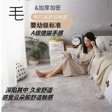 ins超厚防兔毛地毯客厅卧室茶几床边满铺可超软加厚毛绒飘窗垫