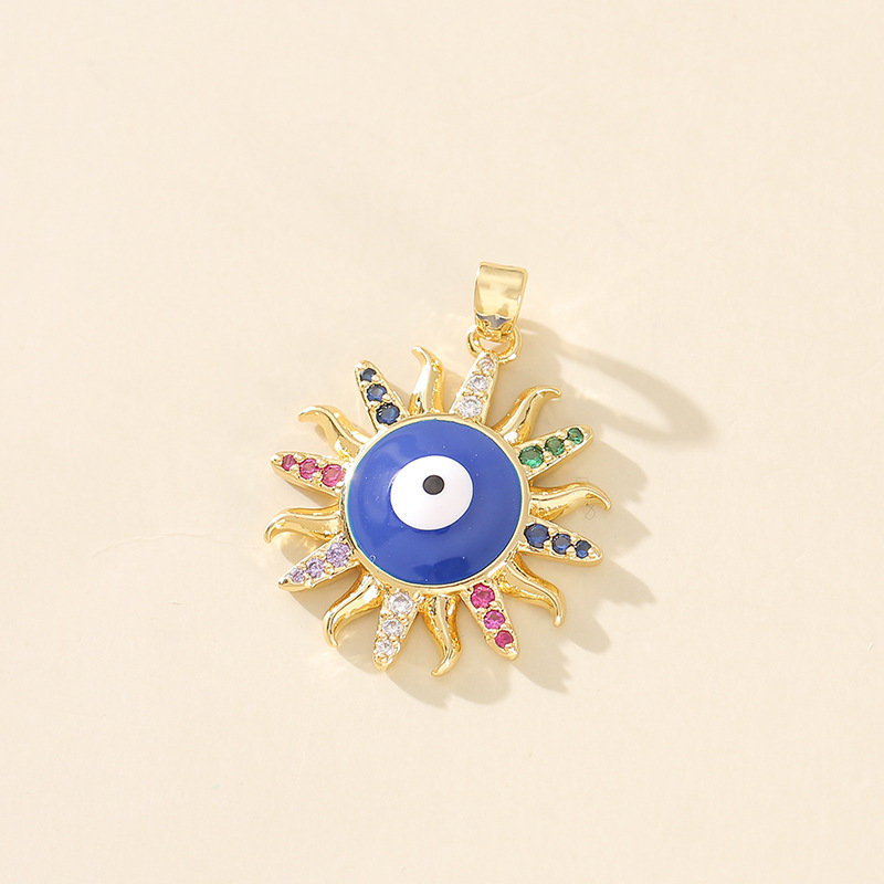 7g Weight Pendant Jewelry Making Type 20*20mm Jewelry Making Size Zircon Inlay Material DIY Jewelry Accessories Classification 1 Piece Quantity Copper Material Devil's Eye Pattern Polished Finish Plating Design Casual, Simple Style Style 1 Piece 20*20mm Copper Zircon Devil's Eye Polished Pendant 12