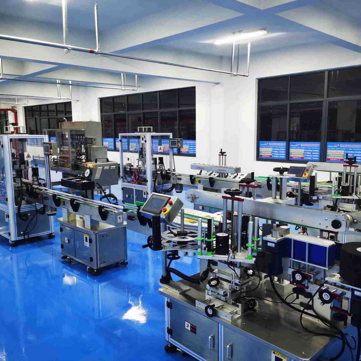 自动化生产流水线贴标灌装旋盖铝箔封口机定制类