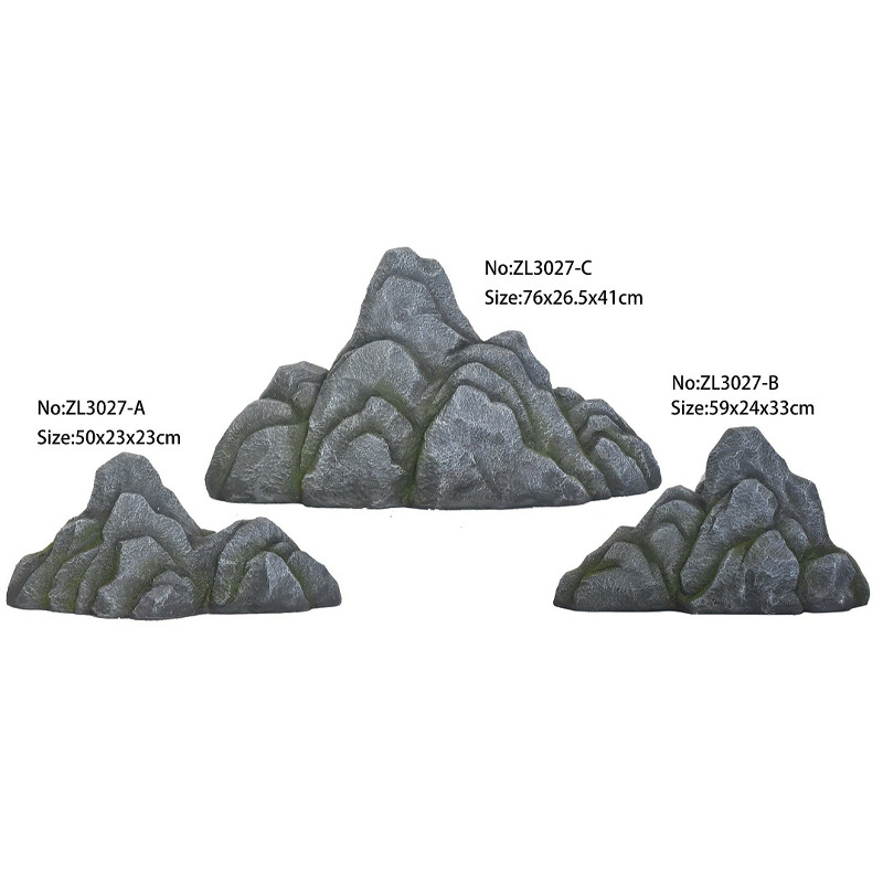 Jardín rocalla paisajismo decoración de resina piedra falsa película de filmación espuma micro paisaje piedra de simulación de musgo