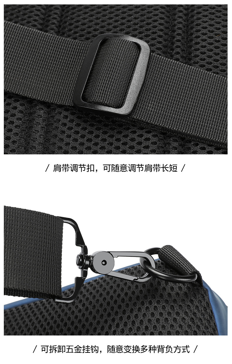 Cross-border chest bag, men's crossbody bag, single-shoulder backpack, multi-functional large-capacity charging crossbody small bag, messenger bag, men's bag undefined