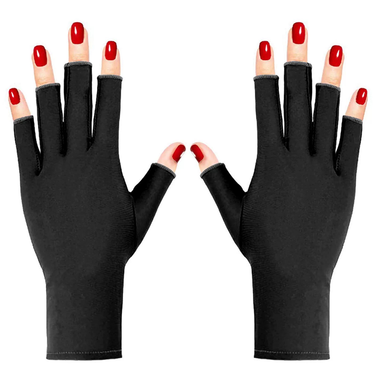 Без пальцев УФ-лампа перчатки гель ногтей маникюр анти-УФ-лампа для защиты пальцев дышащий на велосипеде