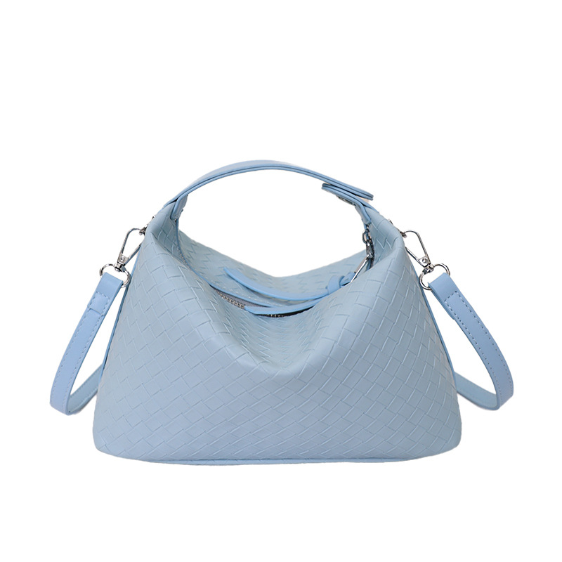 Nicho trenzado bolso de cubo para mujeres 2026 verano nuevo bolso de hombro portátil bolso de gran capacidad diaria