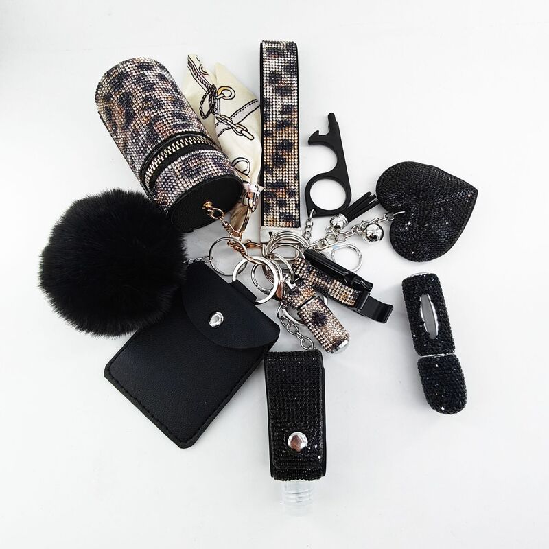 2026 New Amazon Cross-Border Hot-Selling Diamond-Encrusted Self-Defense Multifunctional Keychain Set of 11 Pieces for Outdoor Use 2026 New Amazon Cross-Border Hot-Selling Diamond-Encrusted Self-Defense Multifunctional Keychain Set of 11 Pieces for Outdoor Use