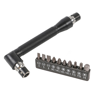 Manufacturer Wholesale L-Shaped 1/4 Hexagonal Screwdriver Bit 90-Degree Double-Headed Handle Black 6.35 Wrench Tool