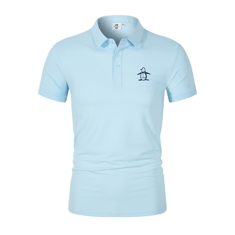 Summer Hot-selling New Men's Solid Color Lapel T-shirt Couple Casual Breathable Polo Shirt_viptrois.com