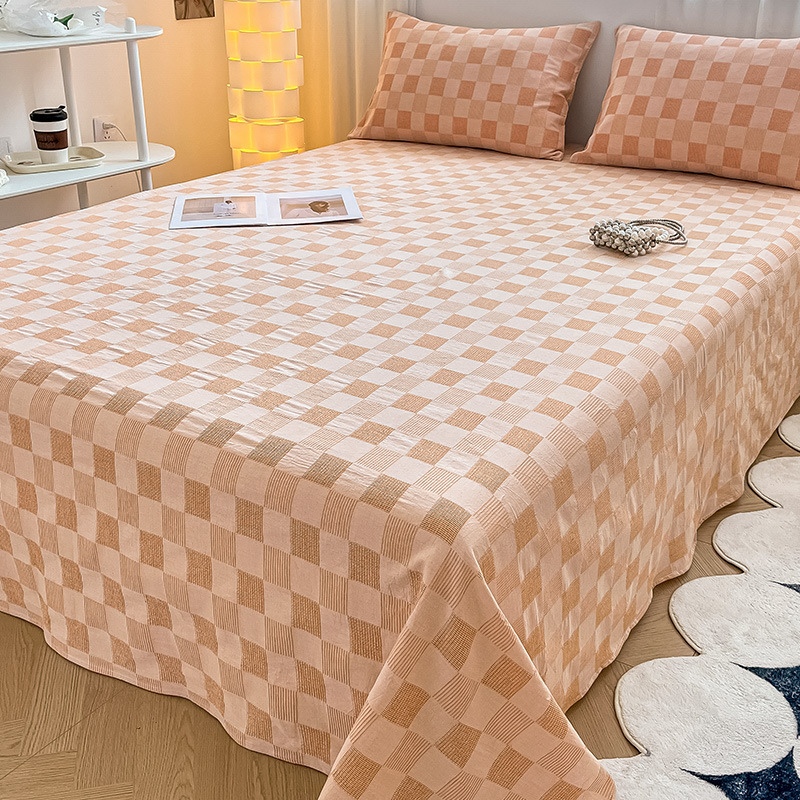 Una sábana de algodón waffle de categoría 1 pieza única 100 cubierta de cama de algodón pieza individual otoño e invierno tatami gruesa sábana pieza de tres piezas