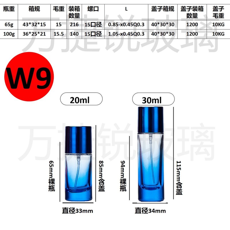 ネット赤カラーナット口円柱ガラス香水分注瓶20ml 30ml多様な色香水瓶|undefined
