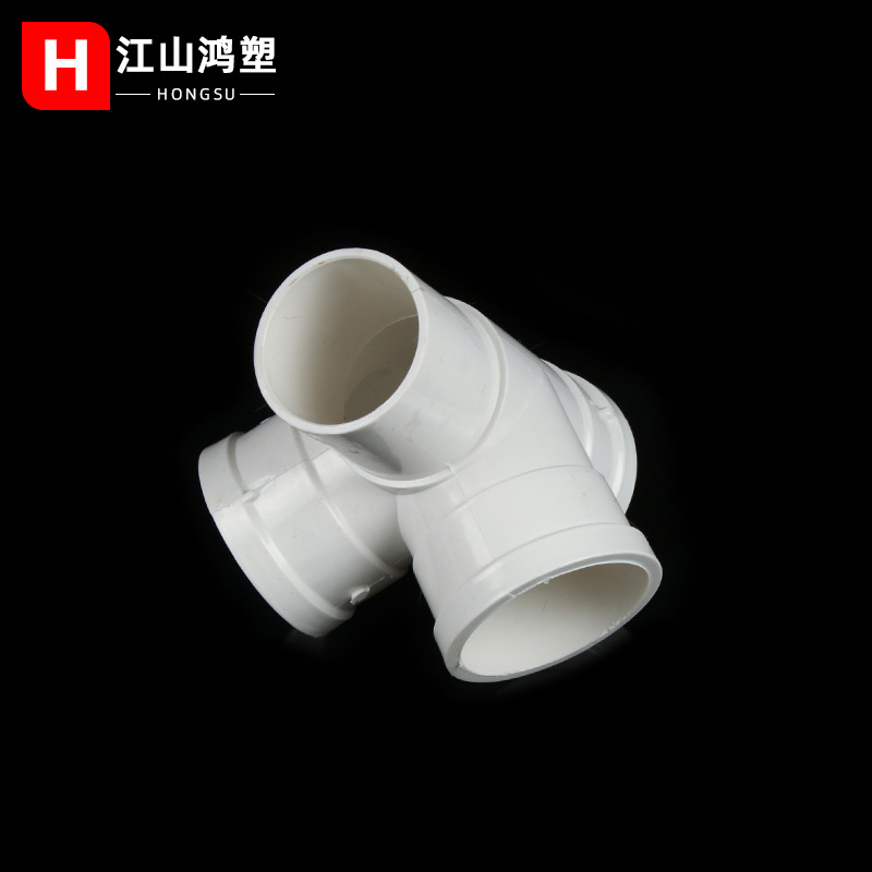 PVC estándar nacional cuello tridimensional de cuatro vías accesorios de enchufe de cuatro vías 50 75 110 accesorios de cuello inferior