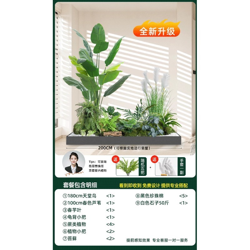 仿真绿植造景组合橱窗装饰假植物景观造景庭院布置玄关室内氛围树|undefined