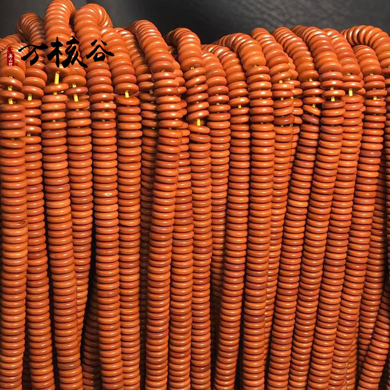 橄榄核雕刻扁飞碟款6x2mm周长约45cm左右 精选老油核扁飞碟款隔片