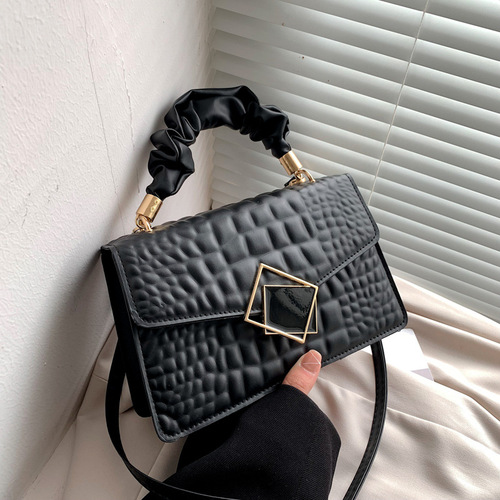 Bags for Women  New Simple Ladies Bags Solid Color Crossbody Bags Fashionable Shoulder Bags Stone Pattern Small Square Bags