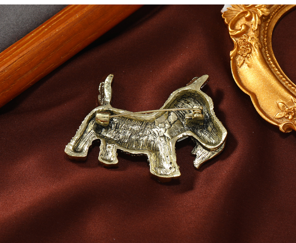 25g Weight Brooches Classification Holiday, Banquet Occasion Alloy Material Animal, Dog Pattern Unisex Gender Glam, Cute, Retro Style Glam Cute Retro Pin Animal Dog Alloy Unisex Brooches 6
