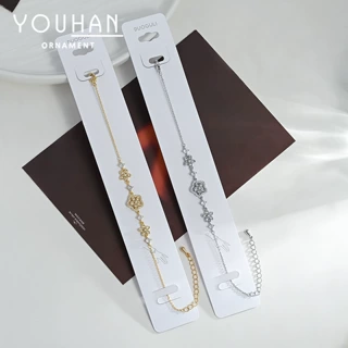 新款微镶锆石轻奢超闪花朵手链女日韩风简约甜美气质时尚手饰批发