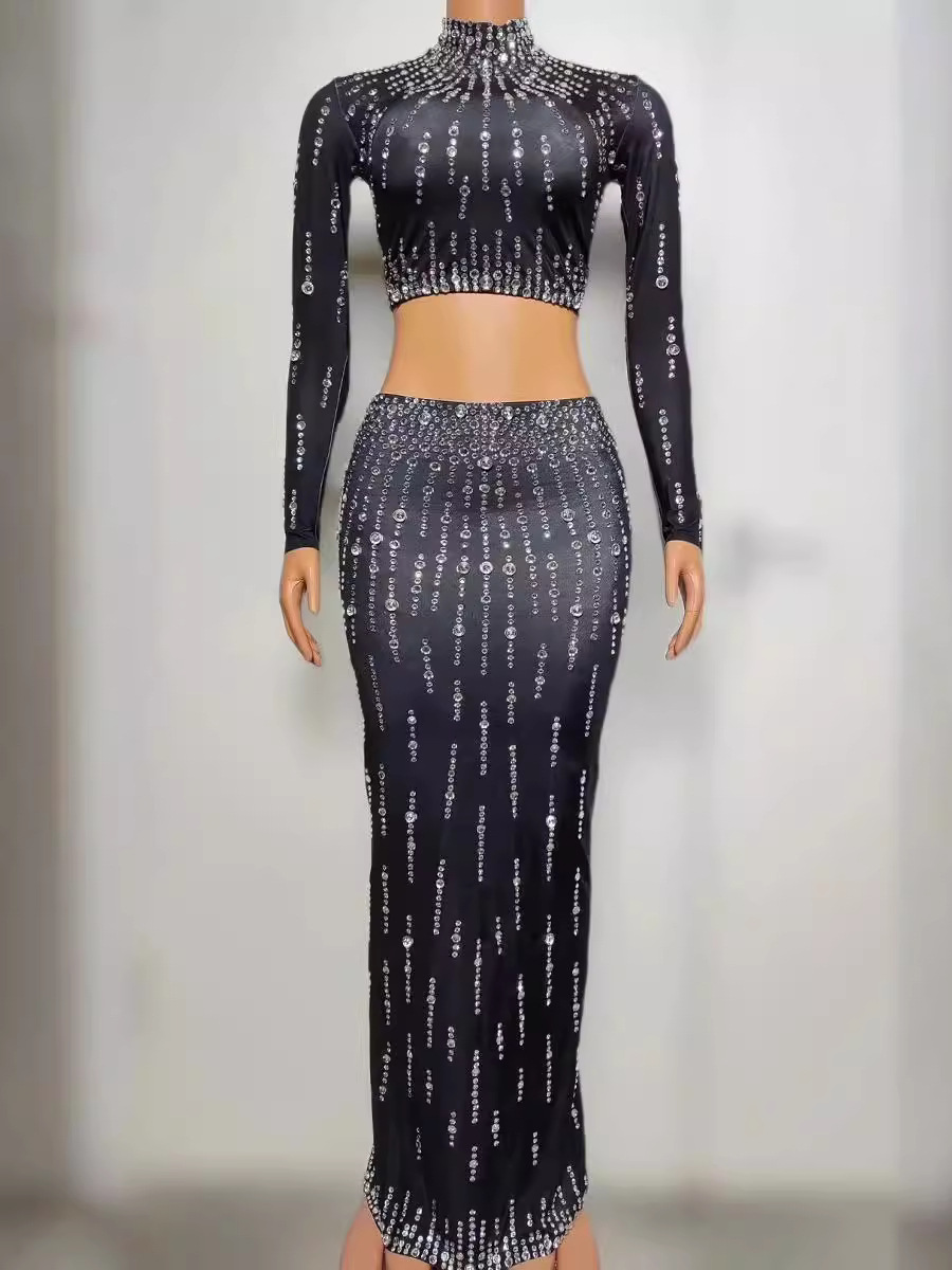Shiny black sexy set