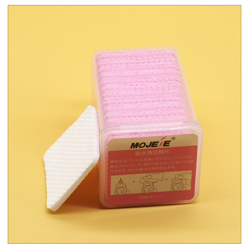 New eyelash extension glue cleaning cotton pads, nail and eyelash extension tools, nail removal wipes, glue bottle mouth cleaning cloths undefined