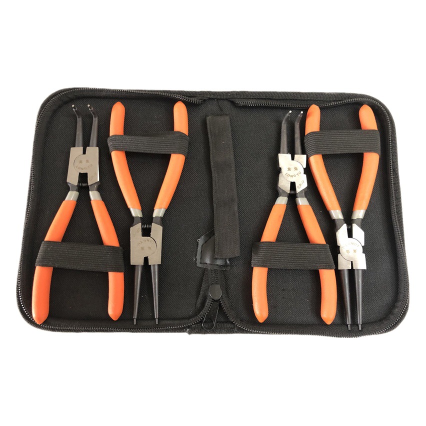Alicates Circlip de 5 pulgadas y 6 pulgadas de 7 pulgadas Alicates de abrazadera de fábrica de anillo abrazadera de anillo alicates Circlip traje de Cuatro en Uno