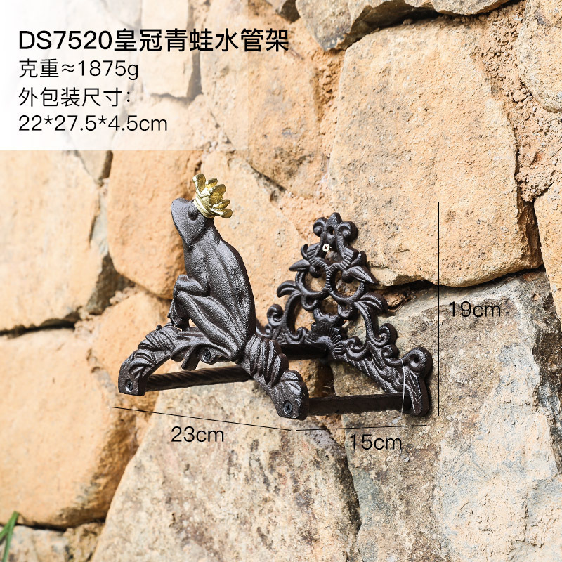 北欧レトロ創意個性鋳鉄ロゴ花園水管架園芸棚類庭園家庭壁面壁飾り|undefined