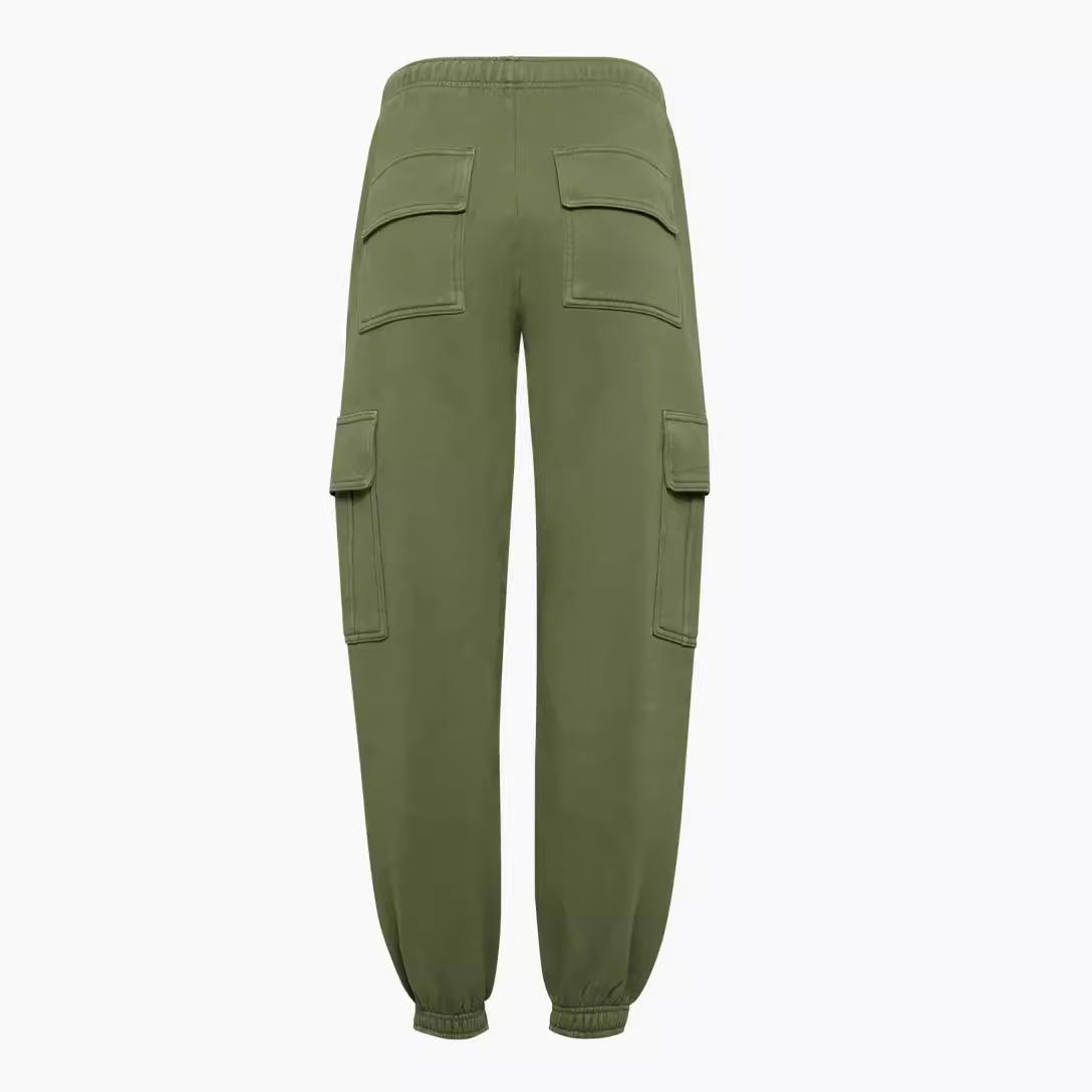 Amazon Elástico de cintura alta de pierna ancha pantalones cortos de las mujeres de Europa y América transfronteriza Otoño e Invierno Nueva suelta más tamaño pantalones Casuales image 3