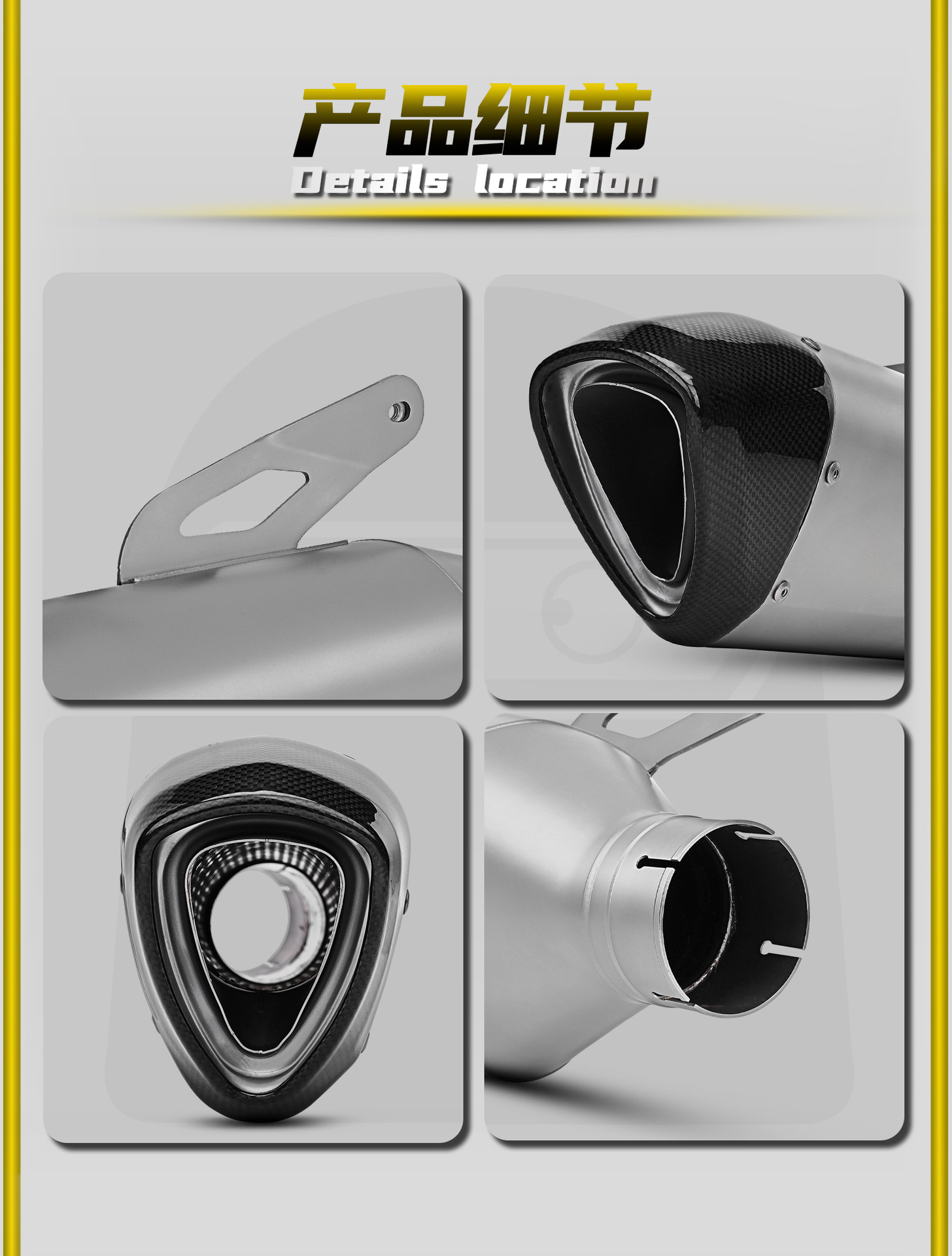 Bmw S1000Rr 19-25 Motorcycle Modified Exhaust Pipe Scorpion Big Dog Stainless Steel Tail Section Non-Destructive Installation