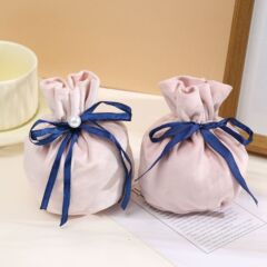 既製巾着ベルベット巾着ポケットカスタム結婚式のお土産バッグ収納袋シンプルなジュエリー巾着袋卸売