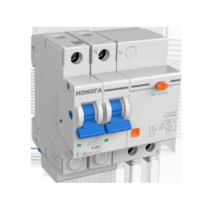 【官方直营】宏发 UEB3L-63M 开关低压 230V/400V漏电保护断路器|undefined