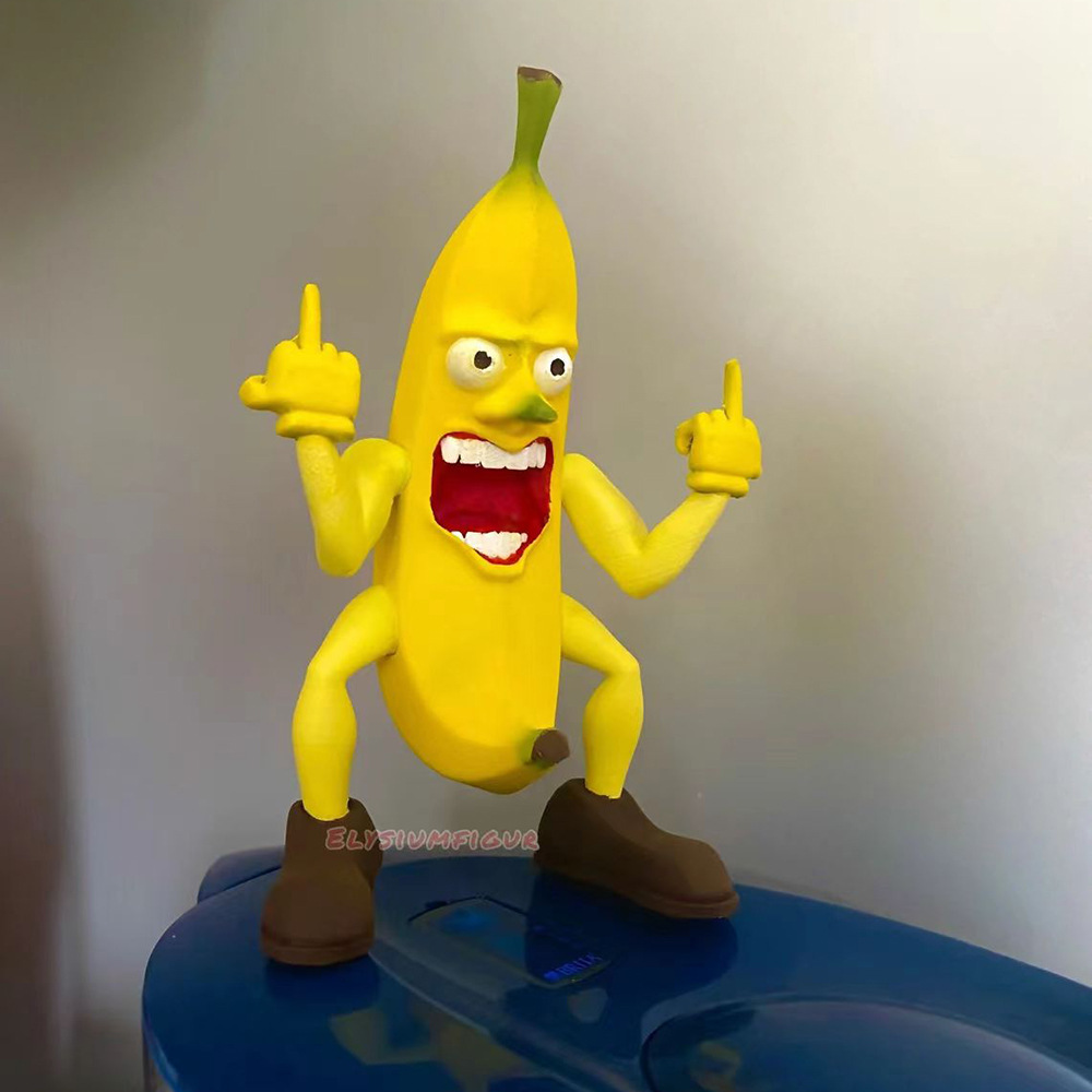 (2개) 국경을 넘나드는 새로운 스푸프 MR. BANANA 수지 공예 장식품 사악한 시뮬레이션 바나나 모델 데스크탑 장식