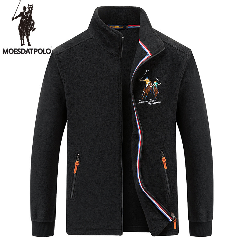 [Paul Larren] Spring and Autumn Fleece Men's Coat Winter Fleece Sweater Loose Sports Leisure Clip